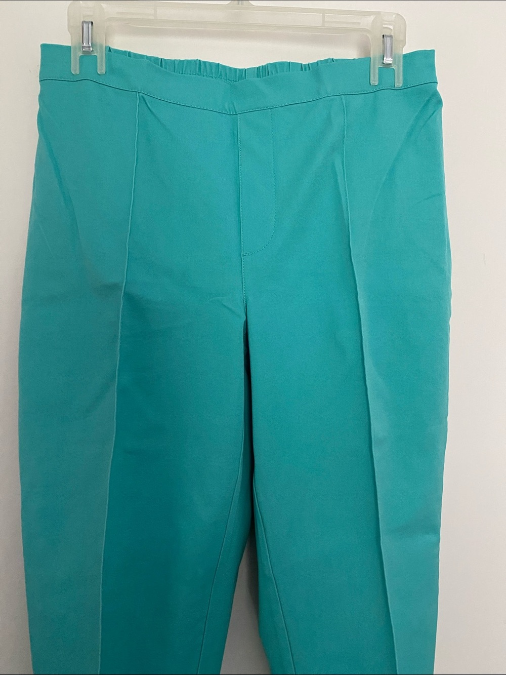 Isaac Mizrahi Teal/Tourquise Pull-On 24/7 Stretch Straight Leg Pants
